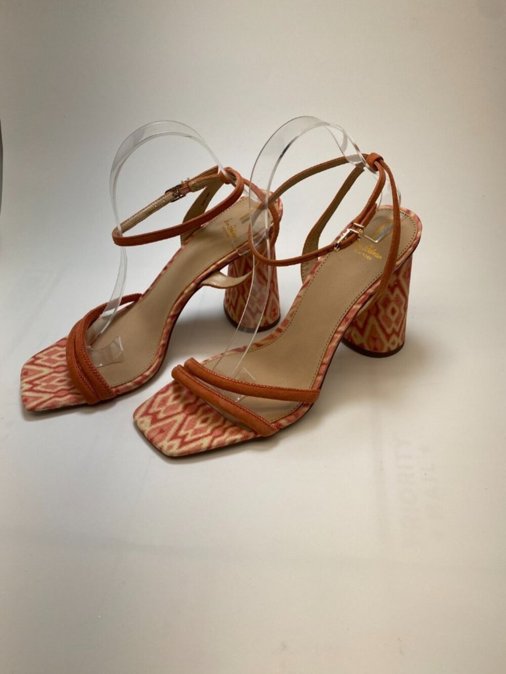 Sam Edelman Womens Kia Terracotta Pink Suede Square Toe Heel Sandal Sz 11